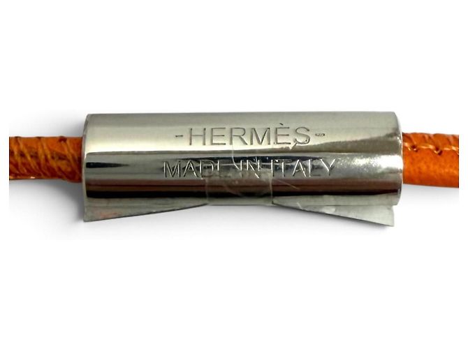 Hermès Collana HERMES Kelly H Vibration Curiosité Arancione - vista 9
