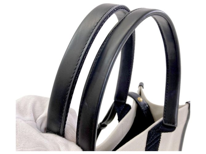 Balenciaga 671402 Hardware Borsa a mano piccola 2-Way Nero Bianco - vista 10