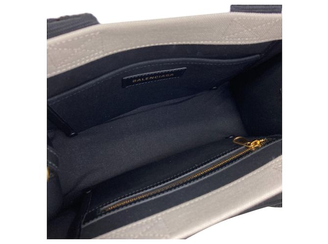 Balenciaga 671402 Hardware Borsa a mano piccola 2-Way Nero Bianco - vista 5