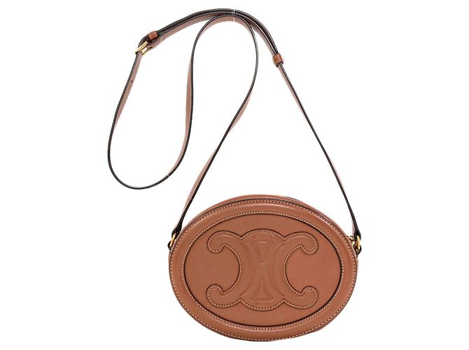 Céline Celine Oval Purse Cuir Triomphe Schultertasche Braun - Ansicht 2