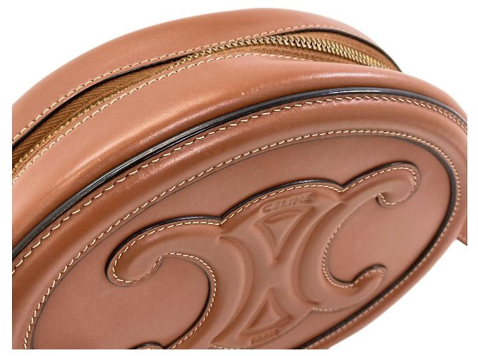 Céline Celine Oval Purse Cuir Triomphe Schultertasche Braun - Ansicht 7
