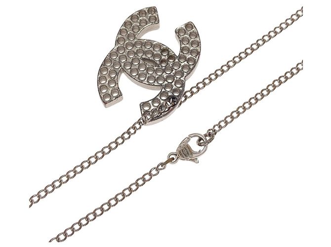 Collar Chanel Coco Mark Plata - vista 2