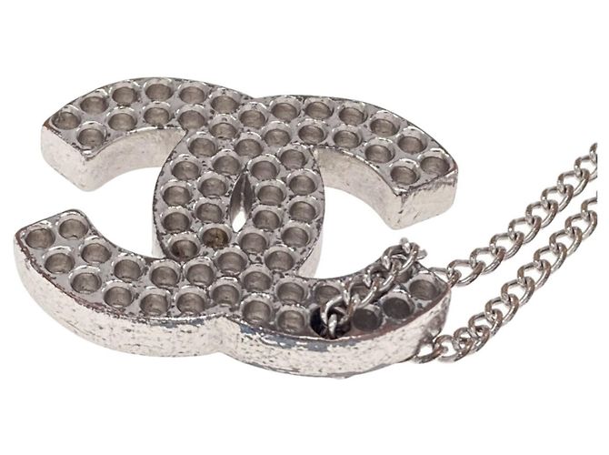Collar Chanel Coco Mark Plata - vista 6