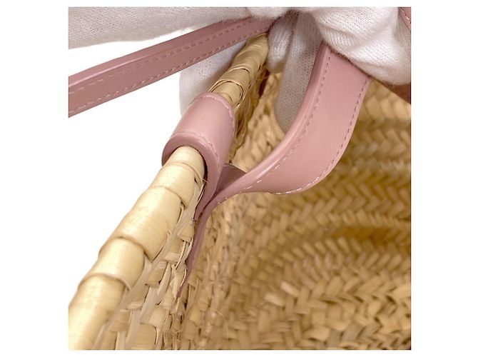 Céline Borsa Cesto Celine Classic Panier Triomphe Rosa Beige - vista 10