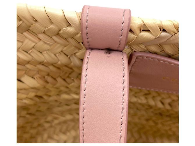 Céline Borsa Cesto Celine Classic Panier Triomphe Rosa Beige - vista 11