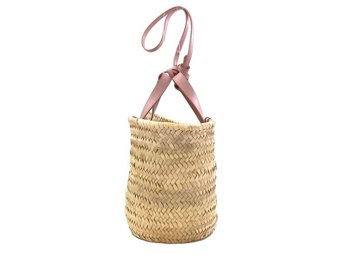 Céline Borsa Cesto Celine Classic Panier Triomphe Rosa Beige - vista 3