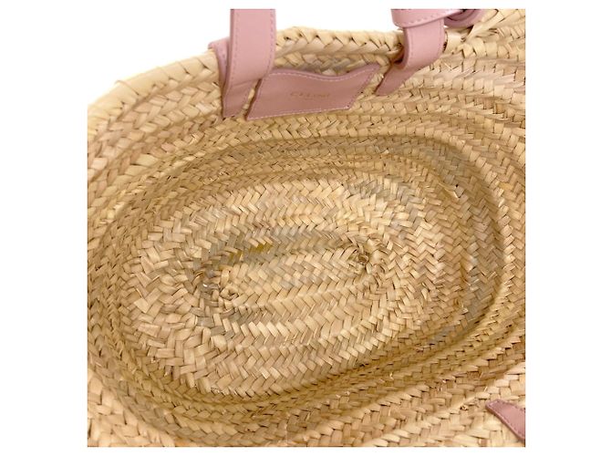 Céline Borsa Cesto Celine Classic Panier Triomphe Rosa Beige - vista 5