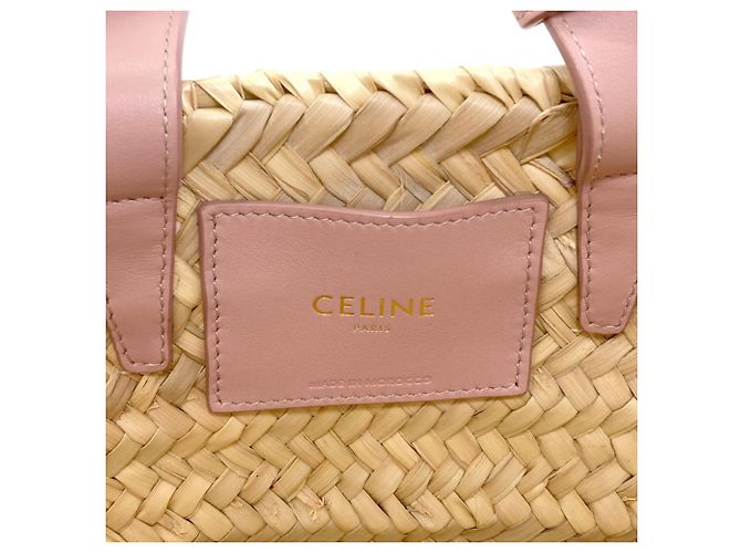 Céline Borsa Cesto Celine Classic Panier Triomphe Rosa Beige - vista 6