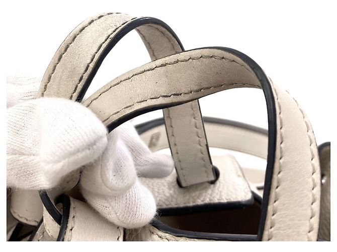 Borsa 2-Way Loewe Hammock Mini in vitello bianco - vista 18