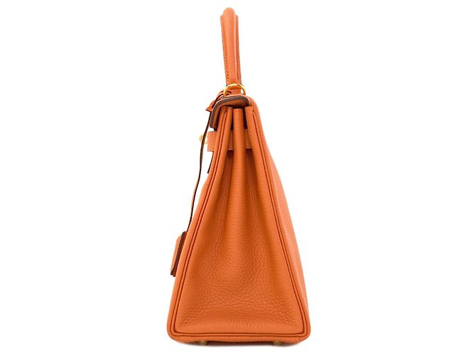 Hermès Borsa Hermes Kelly 28 Arancione - vista 3