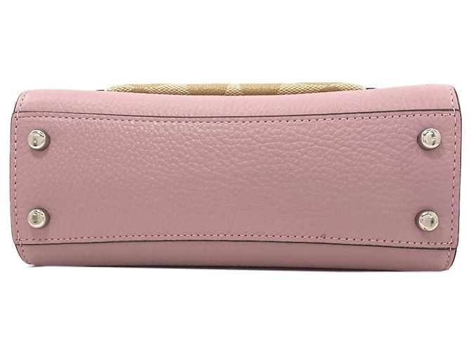 Borsa 2-Way Coach Signature Marrone Rosa - vista 4