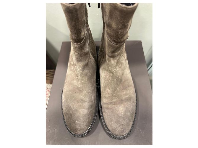 Autre Marque Botas Chelsea Doucal's de ante marrón con suela dentada Castaño - vista 2