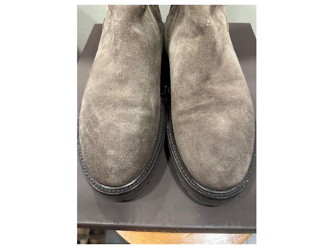 Autre Marque Botas Chelsea Doucal's de ante marrón con suela dentada Castaño - vista 3