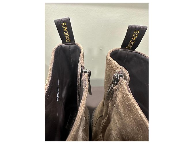 Autre Marque Botas Chelsea Doucal's de ante marrón con suela dentada Castaño - vista 5