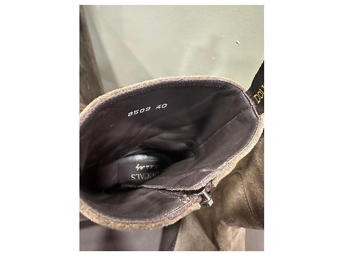 Autre Marque Botas Chelsea Doucal's de ante marrón con suela dentada Castaño - vista 6