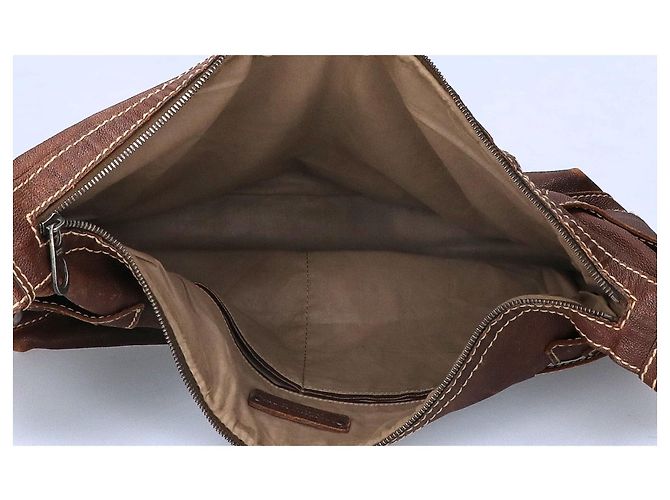 Borsa a tracolla in pelle marrone scuro Bottega Veneta - vista 6