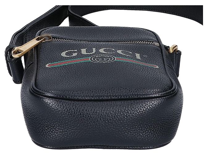 Borsa a tracolla GUCCI 574803 Logo Print Nero - vista 5