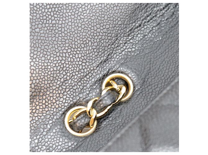 Borsa a tracolla Chanel in pelle caviar nera Nero - vista 10