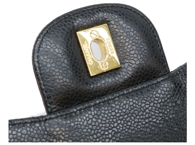 Borsa a tracolla Chanel in pelle caviar nera Nero - vista 11
