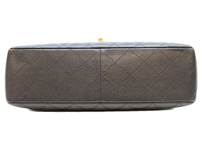 Borsa a tracolla Chanel in pelle caviar nera Nero - vista 5