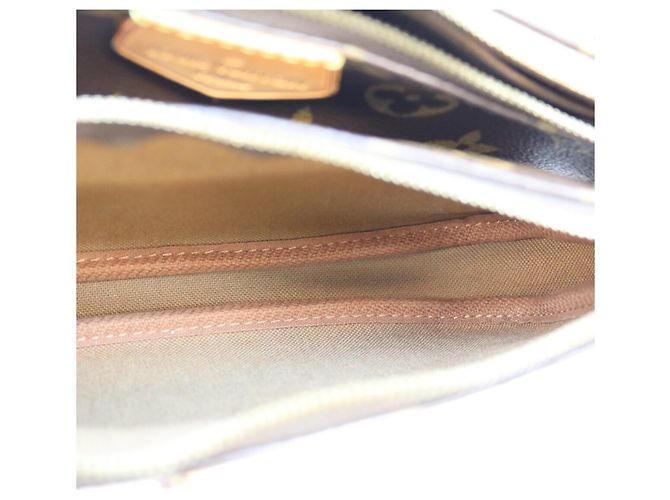 Louis Vuitton Monogram Khaki Multipochette Accessoires Schultertasche Braun - Ansicht 13