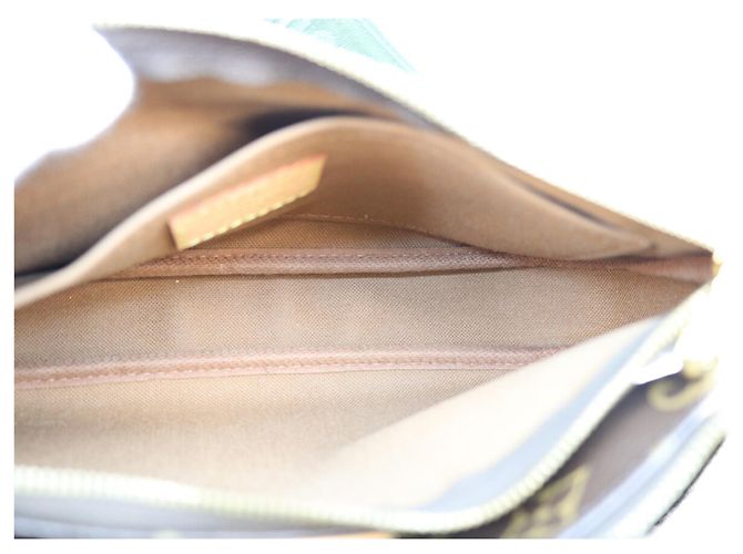 Louis Vuitton Monogram Khaki Multipochette Accessoires Schultertasche Braun - Ansicht 14