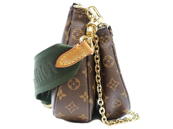 Louis Vuitton Monogram Khaki Multipochette Accessoires Schultertasche Braun - Ansicht 2