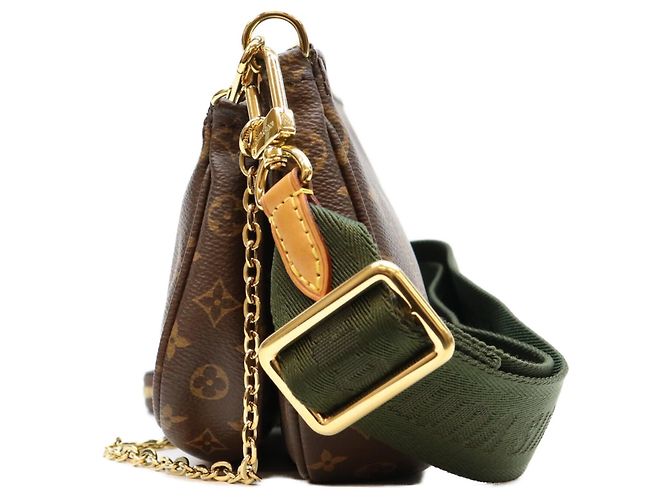 Louis Vuitton Monogram Khaki Multipochette Accessoires Schultertasche Braun - Ansicht 4