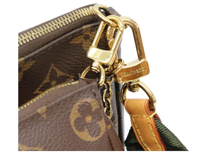 Louis Vuitton Monogram Khaki Multipochette Accessoires Schultertasche Braun - Ansicht 8