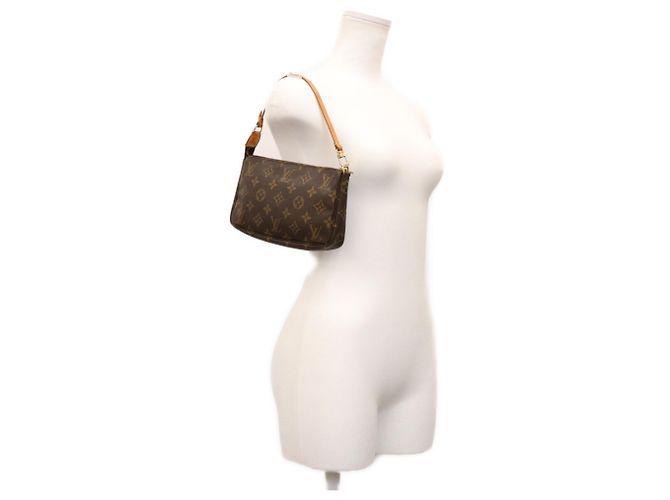 Borsa Louis Vuitton Monogram Pochette Accessoires Marrone - vista 11