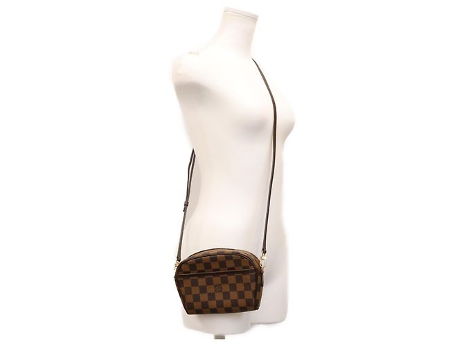 Borsa a tracolla Louis Vuitton Damier Pochette Ipanema Marrone - vista 12