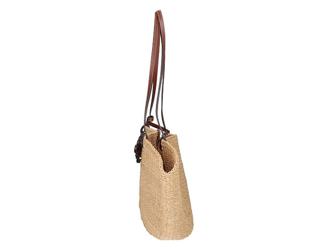 Borsa a cestino LOEWE Elephant Grass & Calf Shell Marrone - vista 2