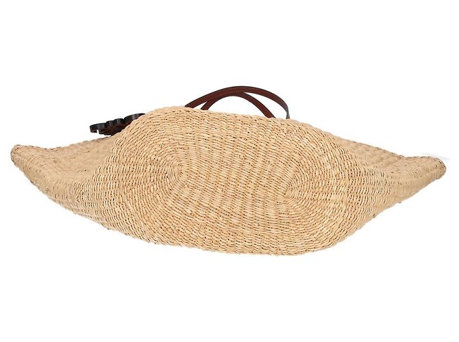 Borsa a cestino LOEWE Elephant Grass & Calf Shell Marrone - vista 5