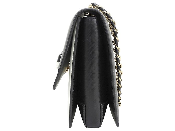 Borsa a tracolla Salvatore Ferragamo Vara Ribbon Nero Bianco - vista 3