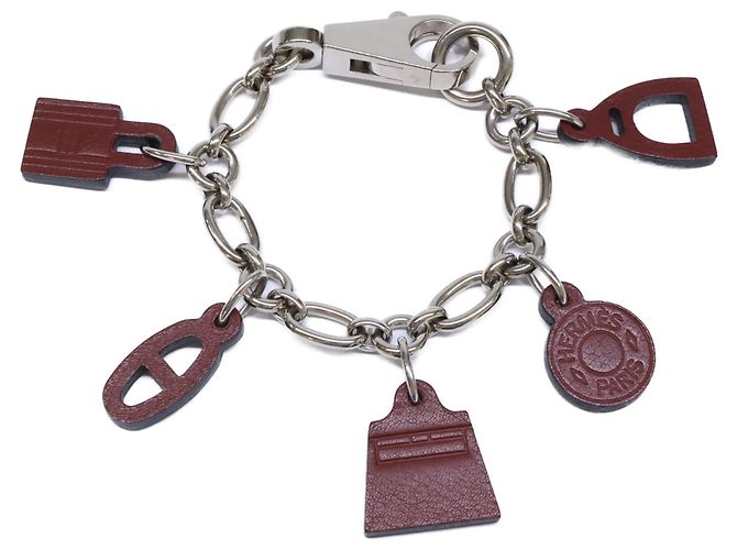 Hermès Bracciale con ciondoli Hermes Amulette 5 Argento Bordò - vista 2