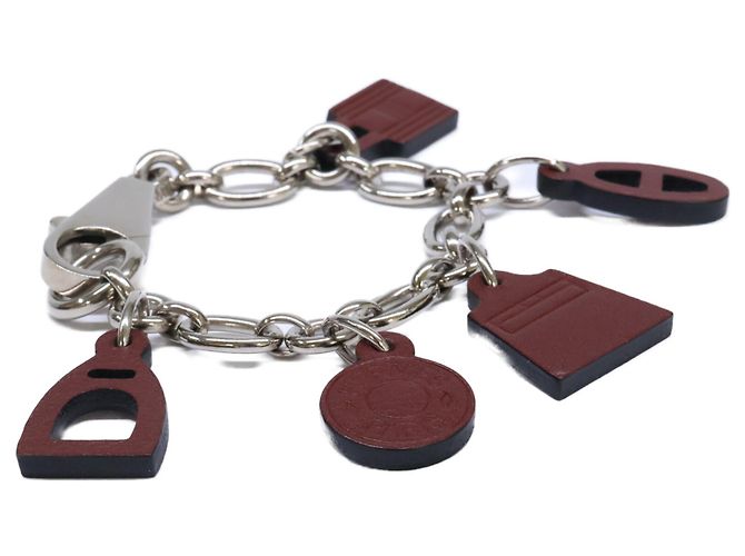 Hermès Bracciale con ciondoli Hermes Amulette 5 Argento Bordò - vista 5