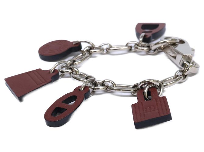 Hermès Bracciale con ciondoli Hermes Amulette 5 Argento Bordò - vista 6