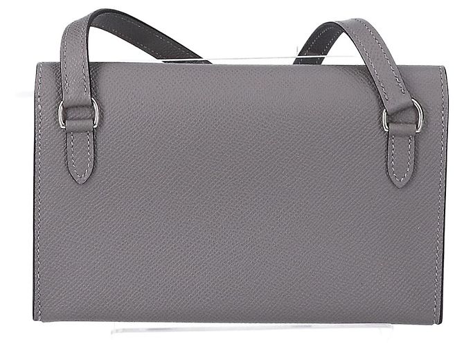 Hermès Bolsa de ombro Hermes em couro Epsom Cinza - vista 3