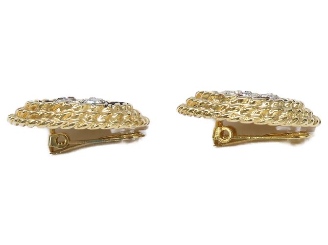 Orecchini Chanel Coco Mark con strass Nero D'oro - vista 5