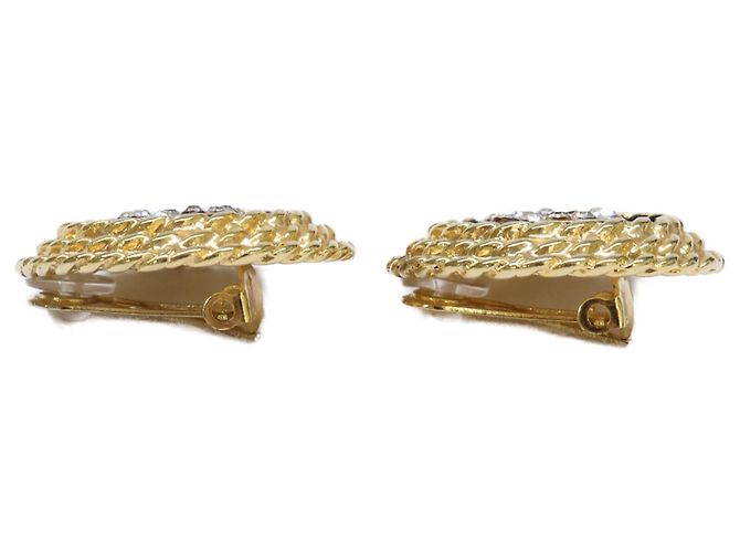 Orecchini Chanel Coco Mark con strass Nero D'oro - vista 7