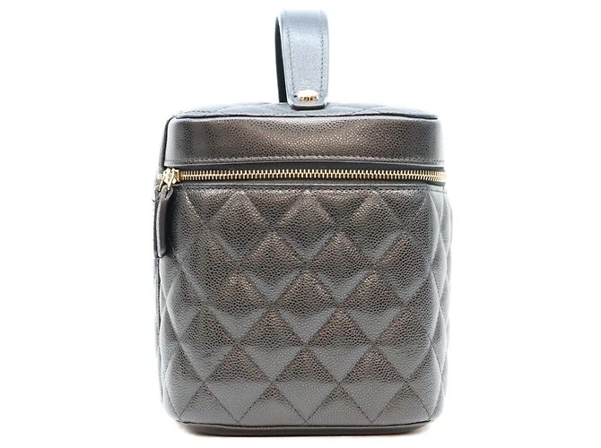 Borsa Vanity Chanel AP2573 Timeless Classic Caviar con manico superiore Nero - vista 2