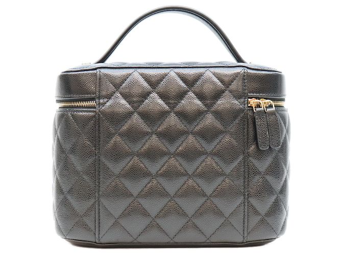 Borsa Vanity Chanel AP2573 Timeless Classic Caviar con manico superiore Nero - vista 3