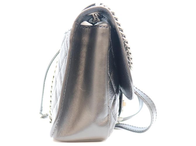Borsa a tracolla Chanel in vitello nero - vista 4