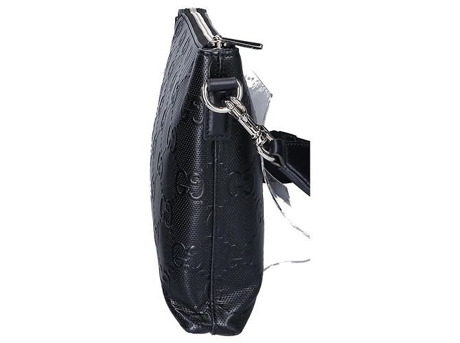 Borsa a tracolla media goffrata GUCCI 696009 Nero - vista 2