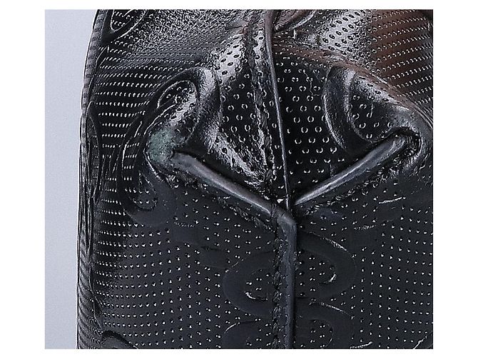 Borsa a tracolla media goffrata GUCCI 696009 Nero - vista 9
