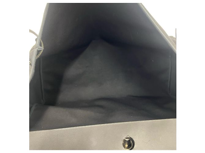Hermès Borsa Boston Hermes Herbag GM Toile Officier e Pelle Nero - vista 9