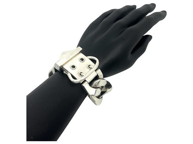 Hermès Bracciale Hermes Boucles Sellier TGM Argento - vista 2