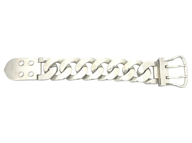 Hermès Bracciale Hermes Boucles Sellier TGM Argento - vista 5
