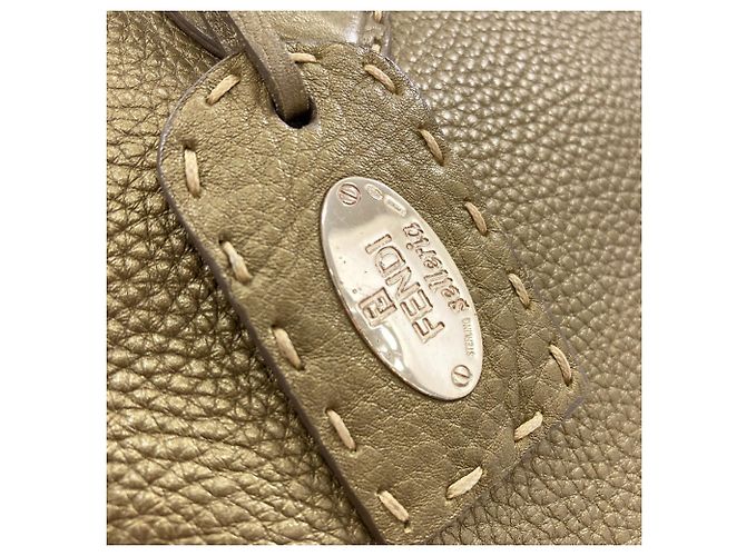 Borsa in pelle Fendi Selleria Cachi - vista 14
