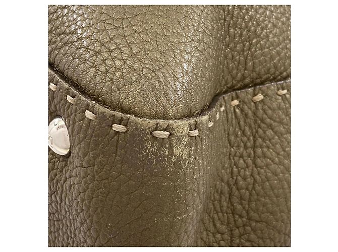 Borsa in pelle Fendi Selleria Cachi - vista 18
